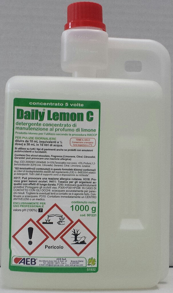 DAILY LEMON kg.1 detergente per pavimenti al profumo di limone