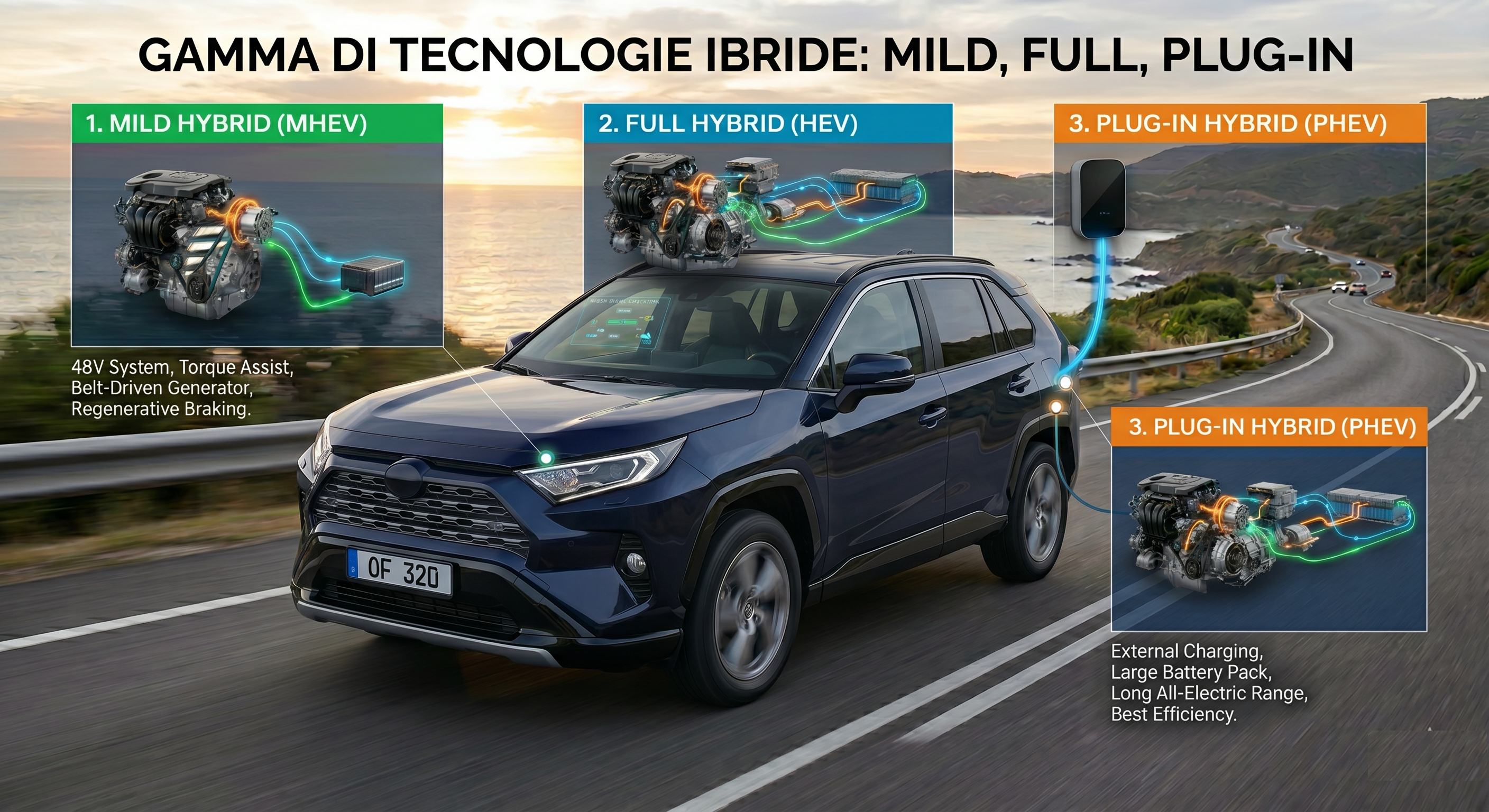 Auto Ibride: Differenza tra Mild, Full e Plug-in