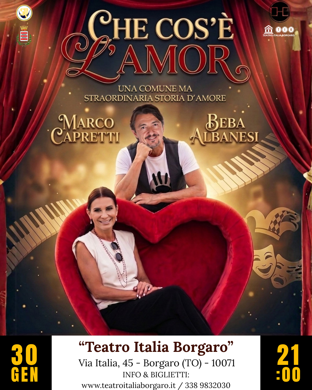 Marco Capretti e Beba Albanesi live @ TIB Teatro Italia Borgaro - Sabato 30 Gennaio 2027