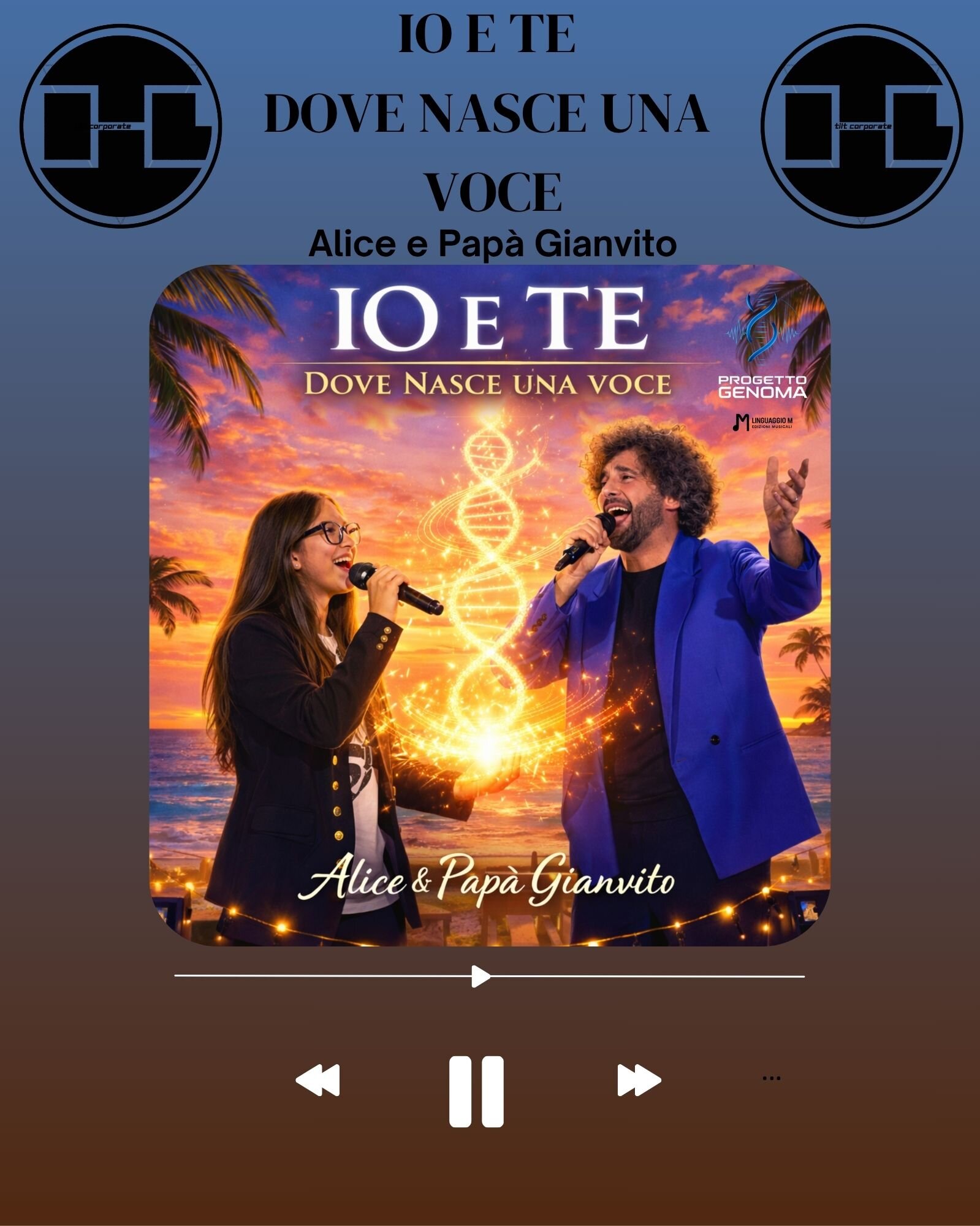 Io e te - Dove nasce una voce &egrave; il nuovo singolo di Alice e Pap&agrave; Gianvito!
