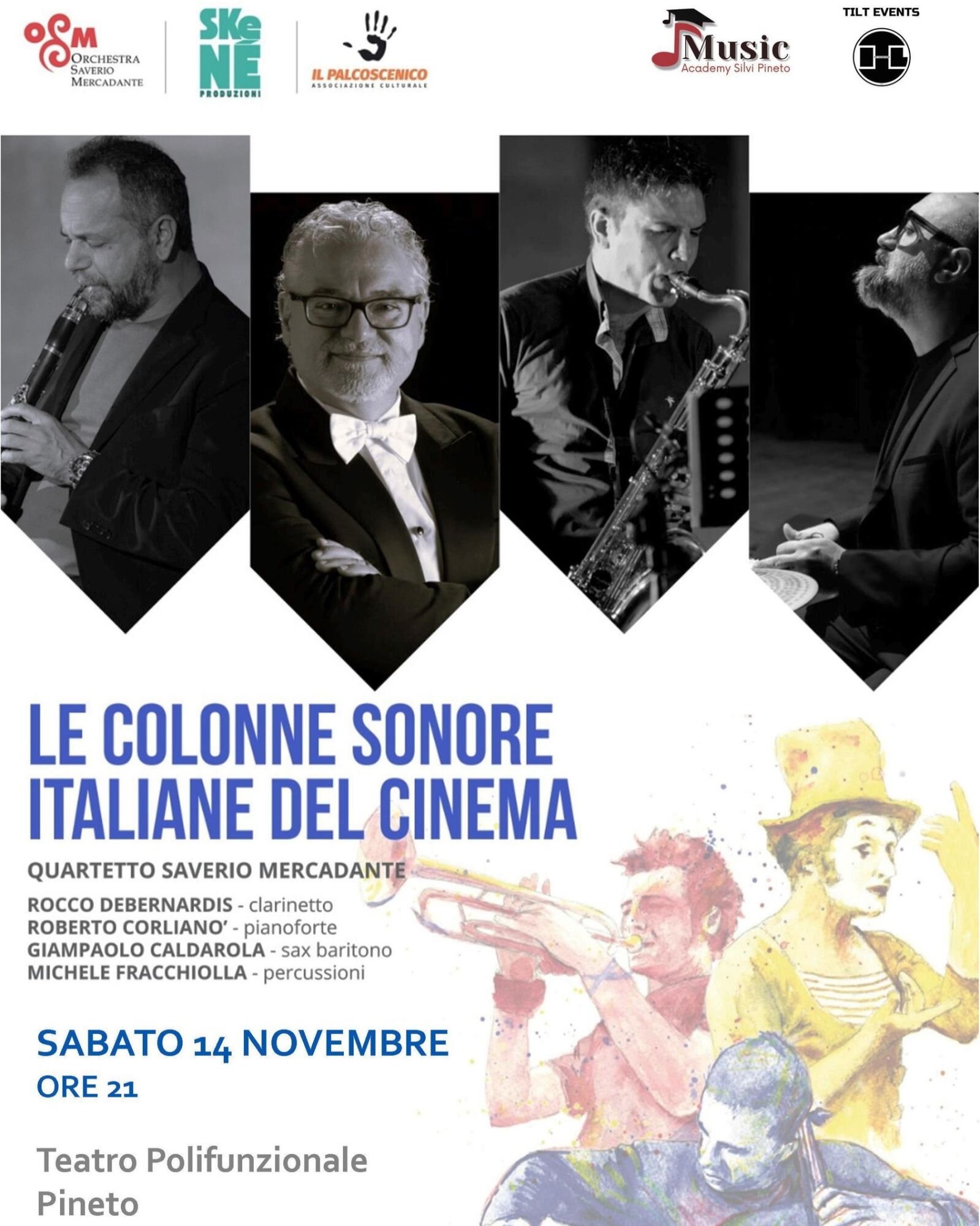 Sabato 14 Novembre - Quartetto Mercadante Live @ Teatro Polifunzionale - Pineto (TE)
