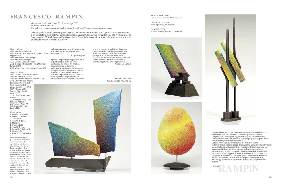 catalogo degli scultori italiani 2011 : 2012 - pagine 230 :231 - rampin francesco l.jpeg