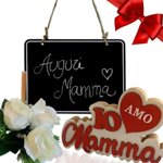 naramaki-lavagna-appendibile-20cm-gessetto-scritta-legno-amo-mamma-18cm-rose-bianche-artificiali-regalo-mamma