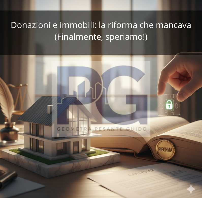 Donazioni e immobili: la riforma che mancava (Finalmente, speriamo!)