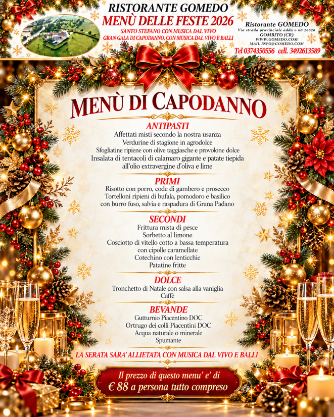 locandina del men� di capodanno 2026