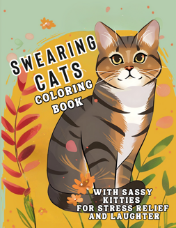 swering cats, coloring book for adult and teen
