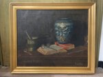 antico-dipinto-quadro-a-tema-farmacia-con-cornice
