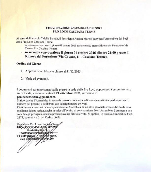 convocazione assemblea convocazione assemblea