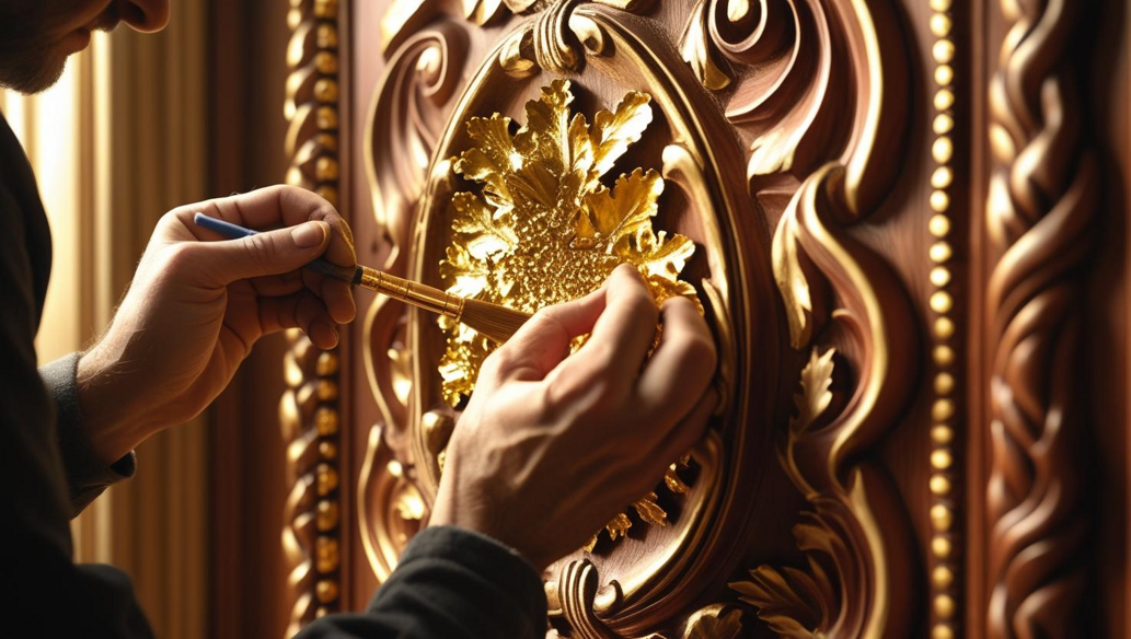 foglia oro e finiture pregiate