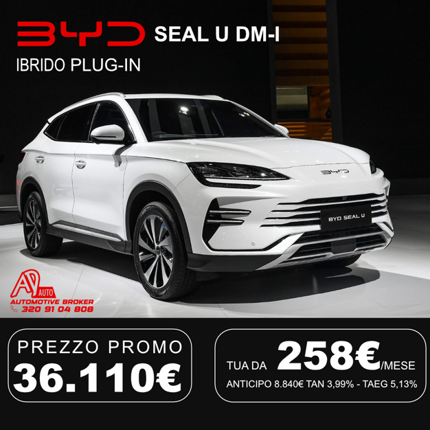 BYD Seal U DM-i: l'efficienza dell'ibrido ricaricabile unita al comfort di un SUV premium. Provala a BYD Seal U DM-i: l'efficienza dell'ibrido ricaricabile unita al comfort di un SUV premium. Provala a