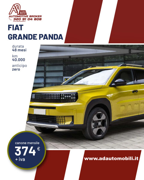Noleggio lungo termine fiat grande panda - Ad Automobili Lavello