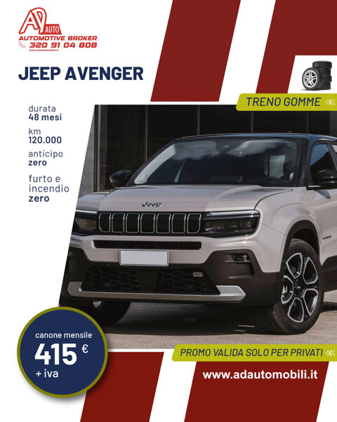 Noleggio privati jeep avenger - Ad Automobili Lavello