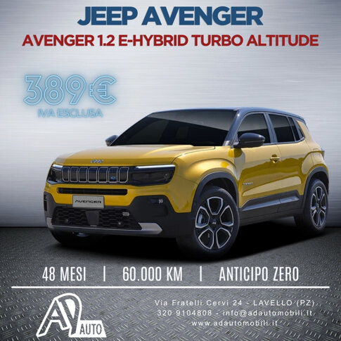 Noleggio Jeep Avenger - Ad Automobili Lavello