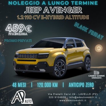Jeep Avenger a noleggio: il SUV urbano più efficie Jeep Avenger a noleggio: il SUV urbano più efficie