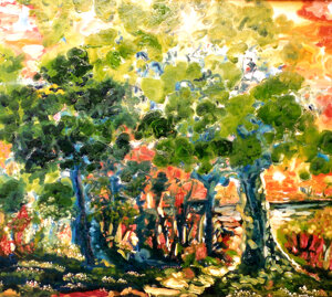 Anno 1982 Dimensioni 40x50 Quadro di Antonio Romano raffigurante la natura