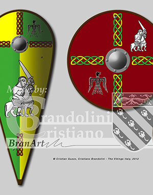 Grafica per scudi medievali Yhe Vikings Italy.