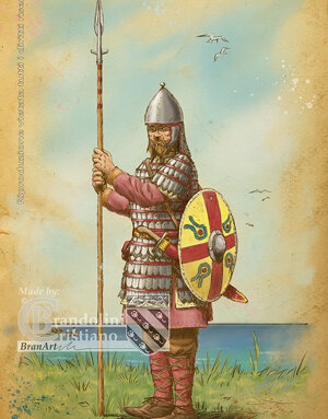 Guerriero longobardo sud Italia di XI secolo.