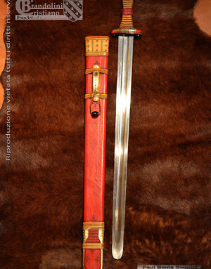 Spatha longobarda su modello bizantino, VII secolo d.C. Battle Ready.