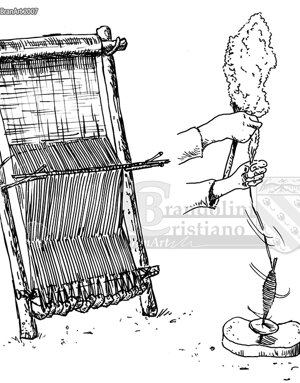 Filatura e tessitura della lana.