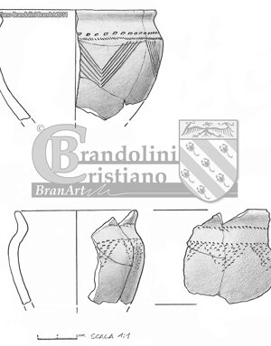 Disegno di materiali archeologici
