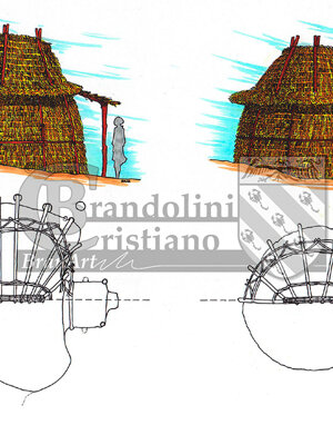 Ricostruzioni di capanne dell'età del Bronzo in provincia di Grosseto.