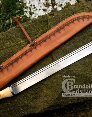 Langsax longobardo VI-VII secolo. Lunghezza lama cm. 60. Battle Ready.