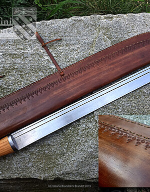 Langsax longobardo VI-VII secolo. Lunghezza lama cm. 60. Battle Ready.