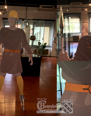 Punta di lancia, cintura e monili maschili golasecchiani.