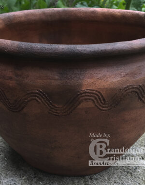 Olla romana di tradizione gallica con decorazione a onda. Museo Archeologico ORMA, Pezzaze (BS).