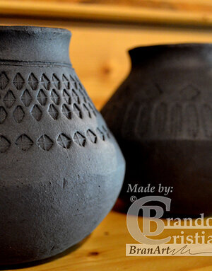 Ceramica longobarda decorata a stampiglia, VI-VII secolo d.C.