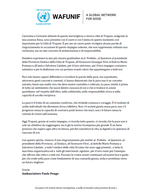 ringraziamento trapani 20 21 sett