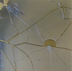 sunrise - tecnica mista su specchio - cm 61 x 61 - quotazione € 1.200,00.jpeg