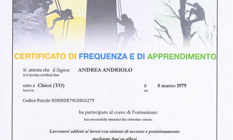 Abilitazione lavori in fune mod. B