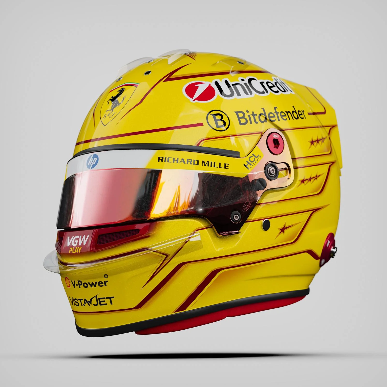 Casco Lewis Hamilton – Test Scuderia Ferrari HP Fiorano 2025 – 1:5
