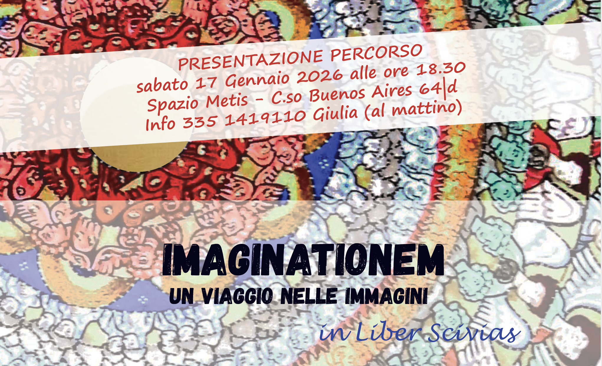 Presentazione percorso 'Imaginationem' sabato 17/1 h.18,30