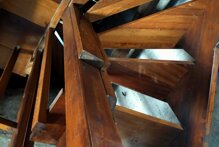 95 - Civitella San Paolo - Castello Abbaziale Realizzazione Scala in Legno