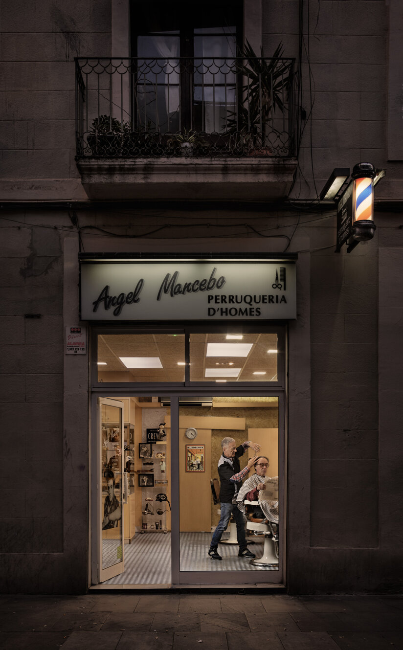 photography project in Barcelona neighborhood of Poble-sec about business shops and architecture