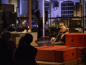 art director of La Fabbrica del Mondo installation for Marco Paolini and Telmo Pievani television program on Rai3