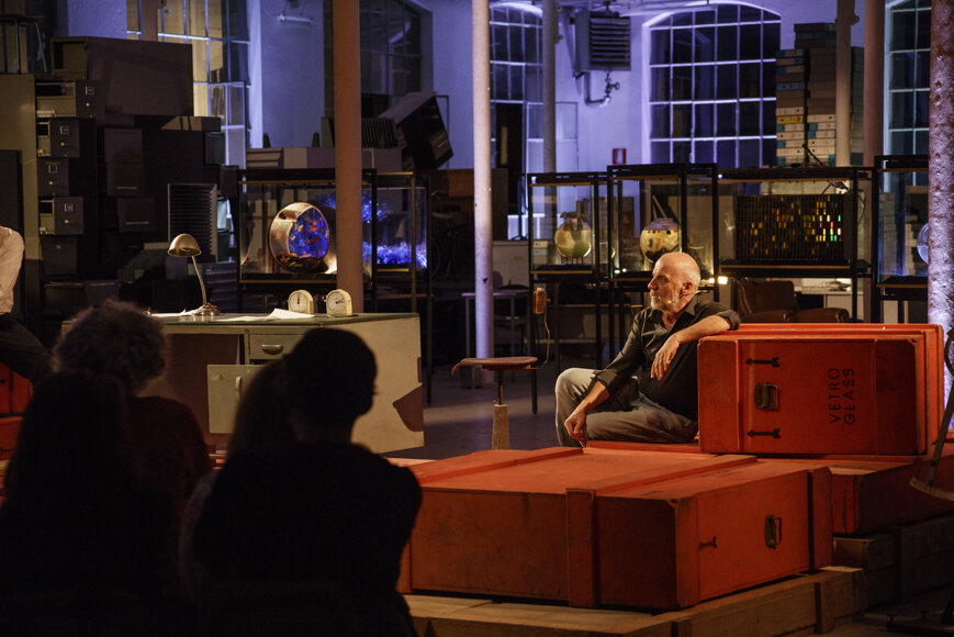 art director of La Fabbrica del Mondo installation for Marco Paolini and Telmo Pievani television program on Rai3