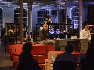 art director of La Fabbrica del Mondo installation for Marco Paolini and Telmo Pievani television program on Rai3