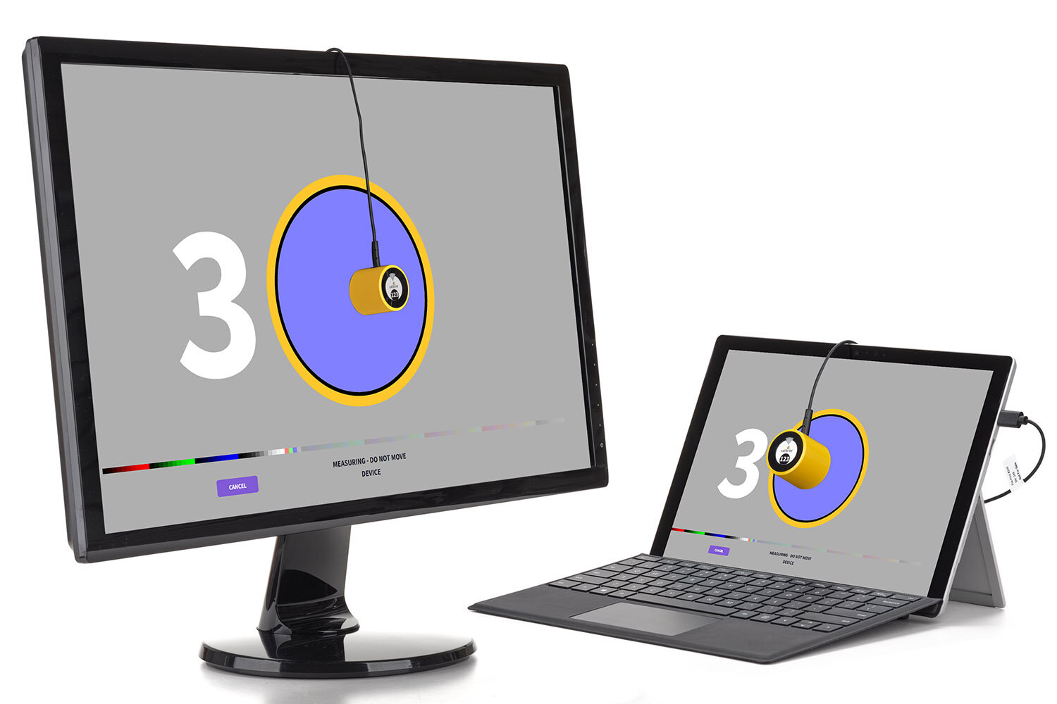 Due monitor in fase di profilazione
