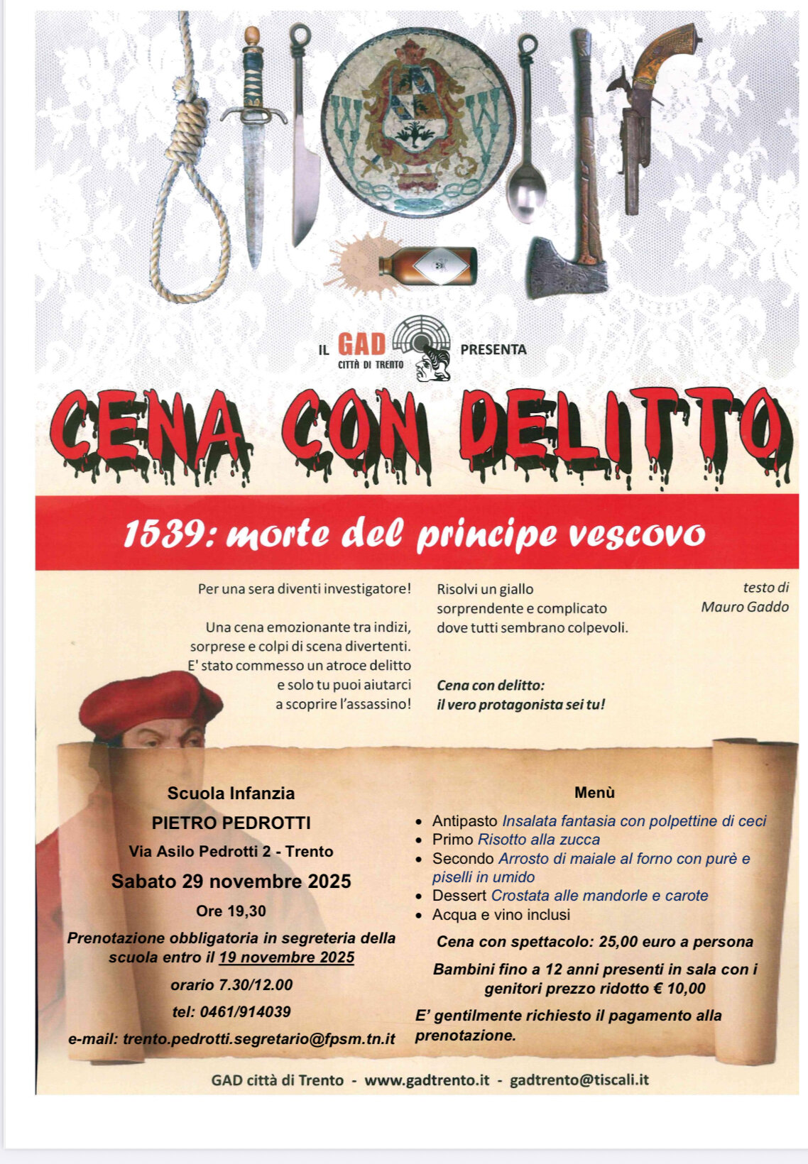Cena con delitto 29 novembre 2025 Cena con delitto 29 novembre 2025