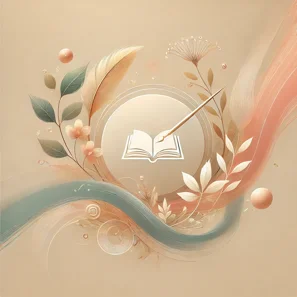 dall·e 2025-07-28 18.35.50 - a soft and calming profile image for a page dedicated to art, nature, and literature. the design uses a warm pastel color palette, blending gentle nat