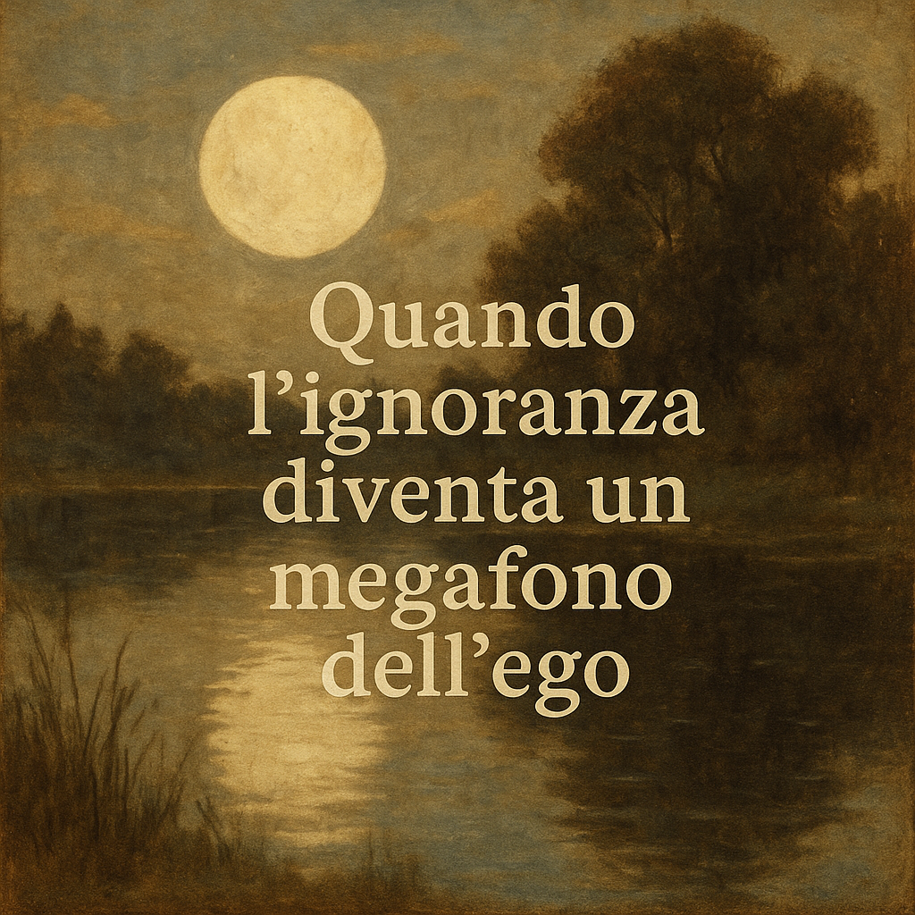 Quando l’ignoranza diventa un megafono dell’ego