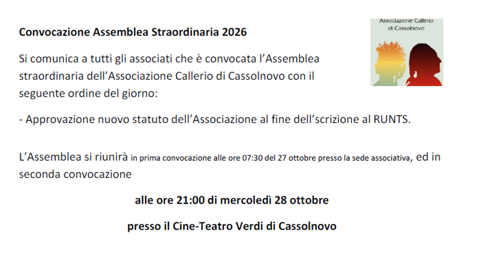 convocazione assemblea straordinaria 2026