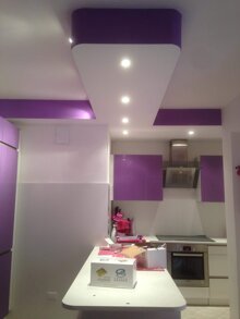cartongessi controsoffitto cucina che nasconde tubazione cappa