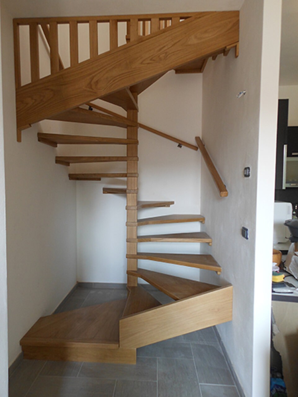 Scala a chiocciola in rovere