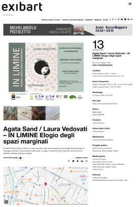 screenshot 2026-05-31 at 11-28-00 agata sand _ laura vedovati - in limine elogio degli spazi marginali - exibart.com