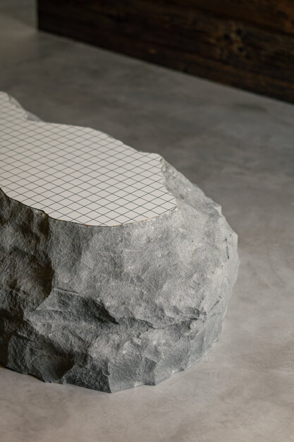 Interno in cemento armato faccia a vista del progetto Vertigo, Piraccini e Potente Architettura