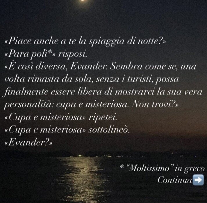 «Piace anche a te la spiaggia di notte?»
